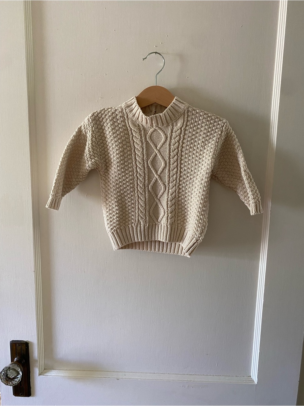 Quincy Mae Cream Cable Knit Sweater